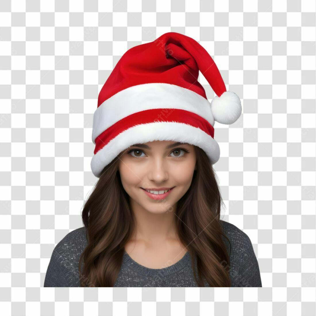 Icone Natal com chapéu Papai Noel PNG com fundo transparente