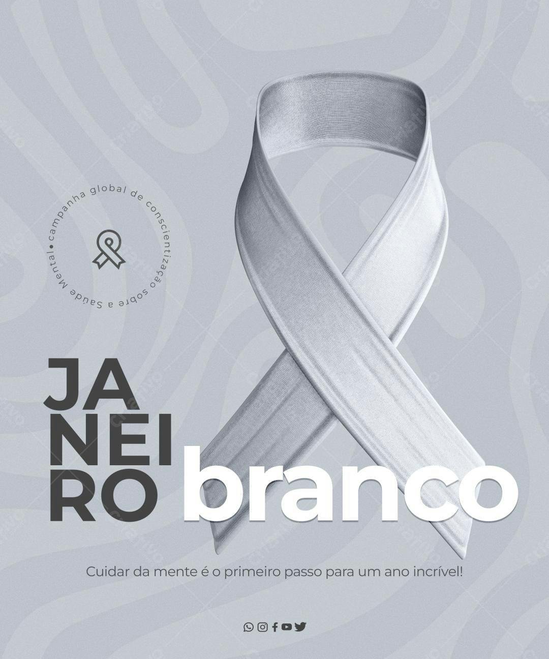 Flyer Janeiro Branco PSD Editável