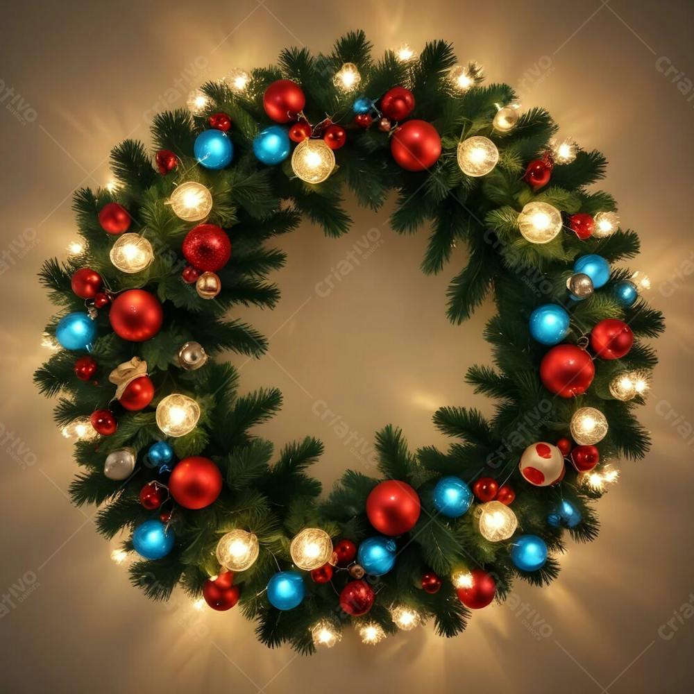 Guirlanda Natalina Enfeites De Festa De Natal