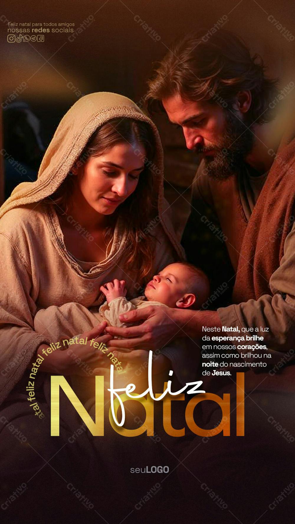 Neste Natal Que A Luz Da Esperança Brilhe Psd Editavel Story
