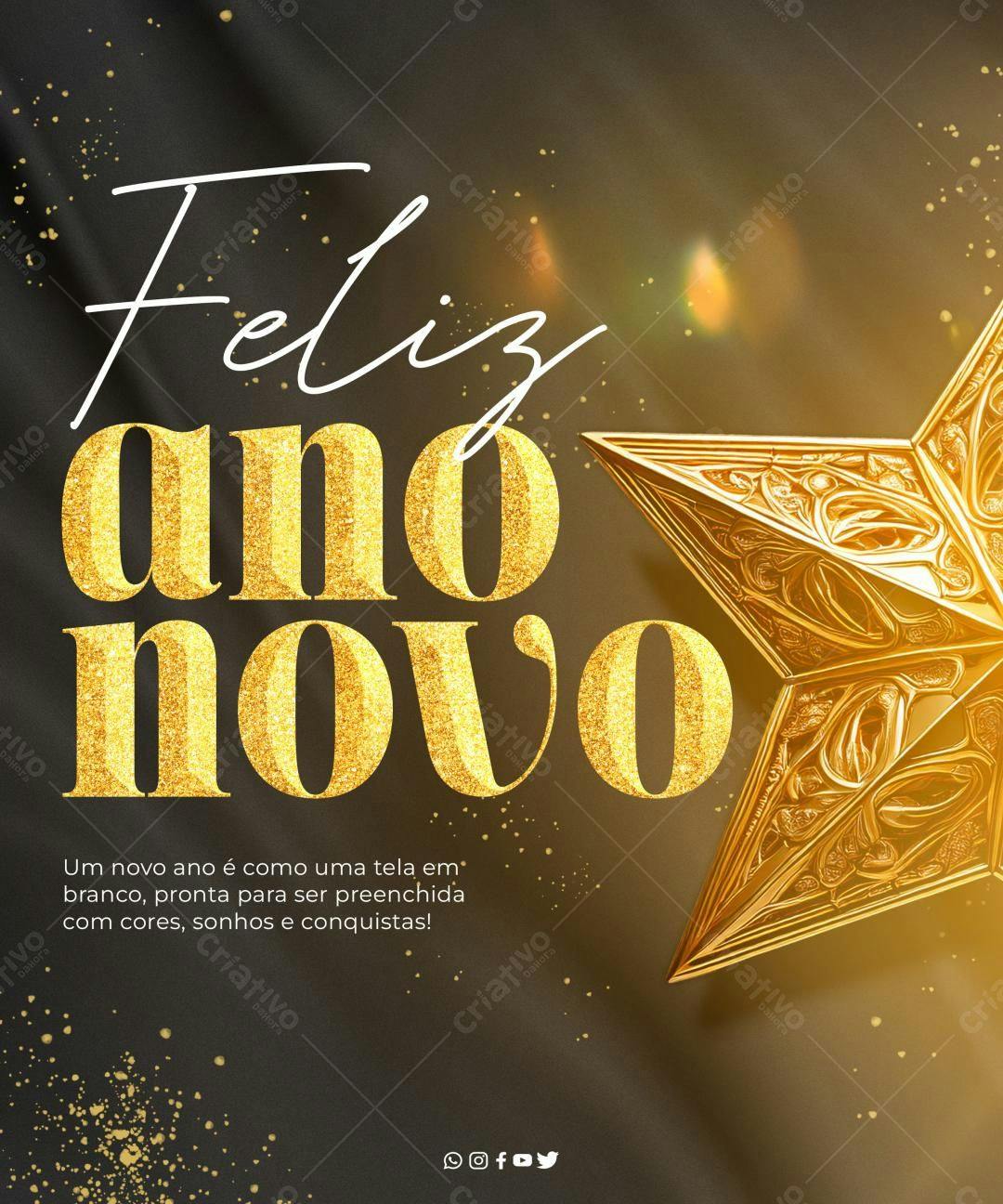 Postagem Ano Novo PSD Editável