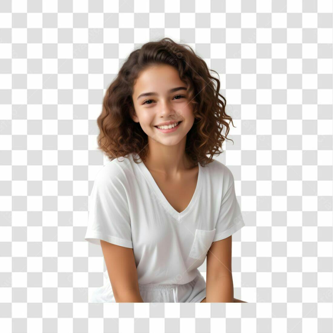 Imagem PNG com fundo transparente Modelo jovem feliz
