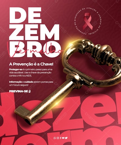 Flyer Dezembro Vermelho PSD Editável