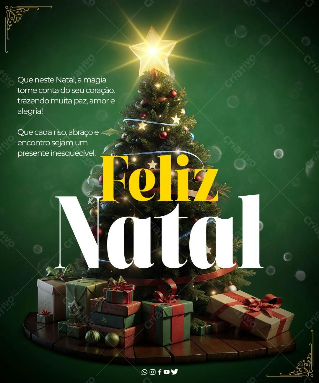 Postagem de Natal PSD Editável