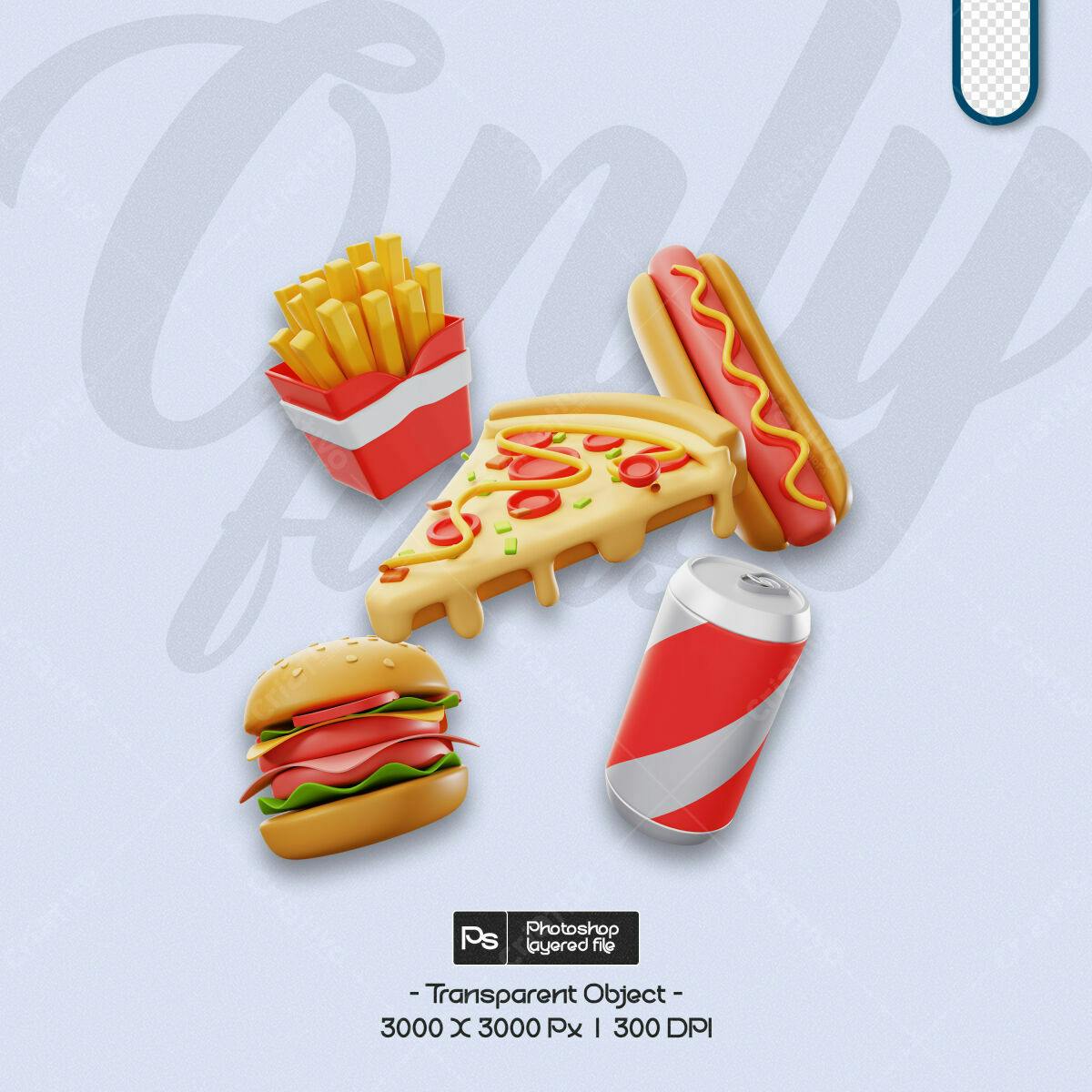 Postagem Redes Sociais Fast Food PSD Editável
