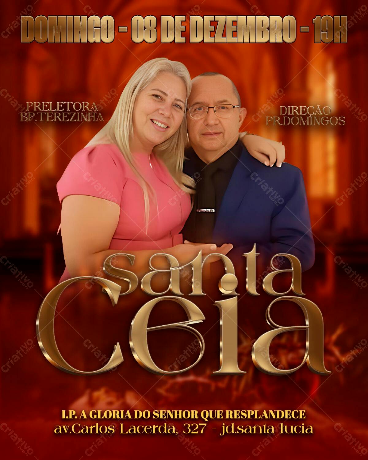 Flyer para Santa Ceia PSD Editável