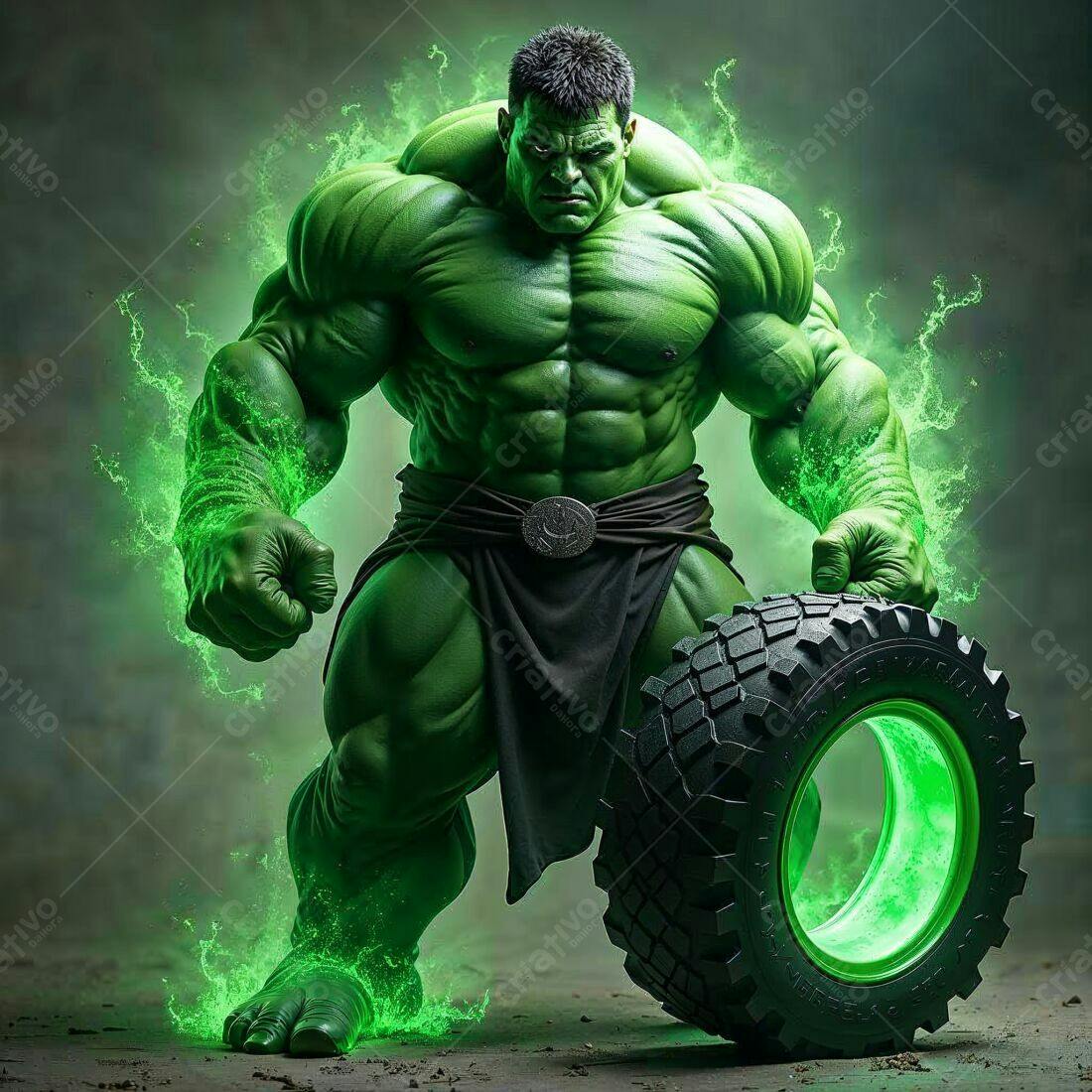 Hulk Verde com pneu gigante