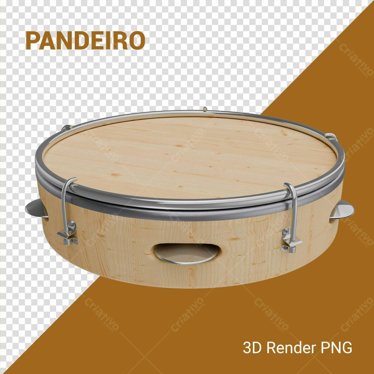 PSD Pandeiro para Músicos e Festas PSD Editável