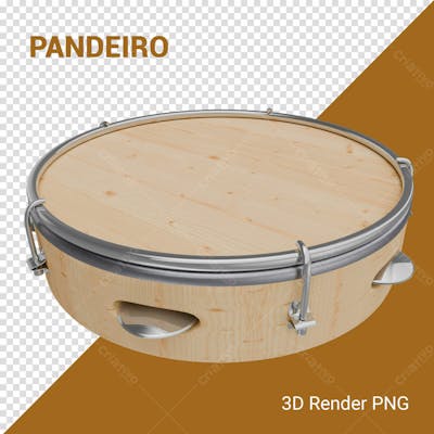Pandeiro 3D Render Png Para Composição
