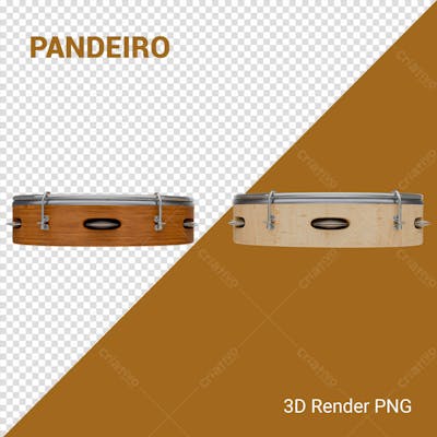 Pandeiro 3D Render Png Para Composição