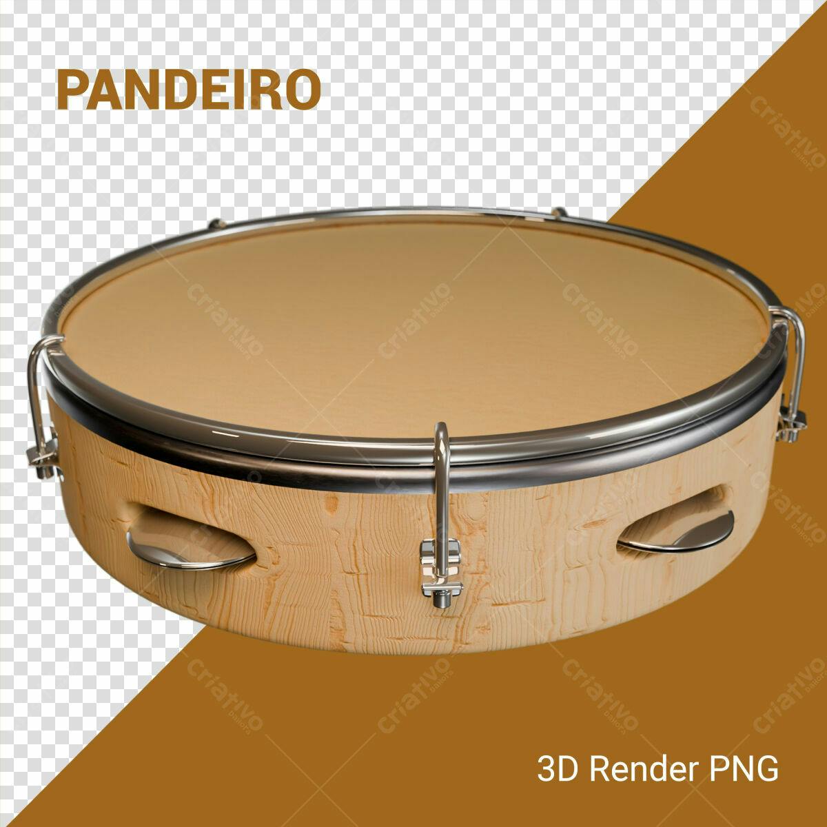 PSD Pandeiro para Festa Junina Editável