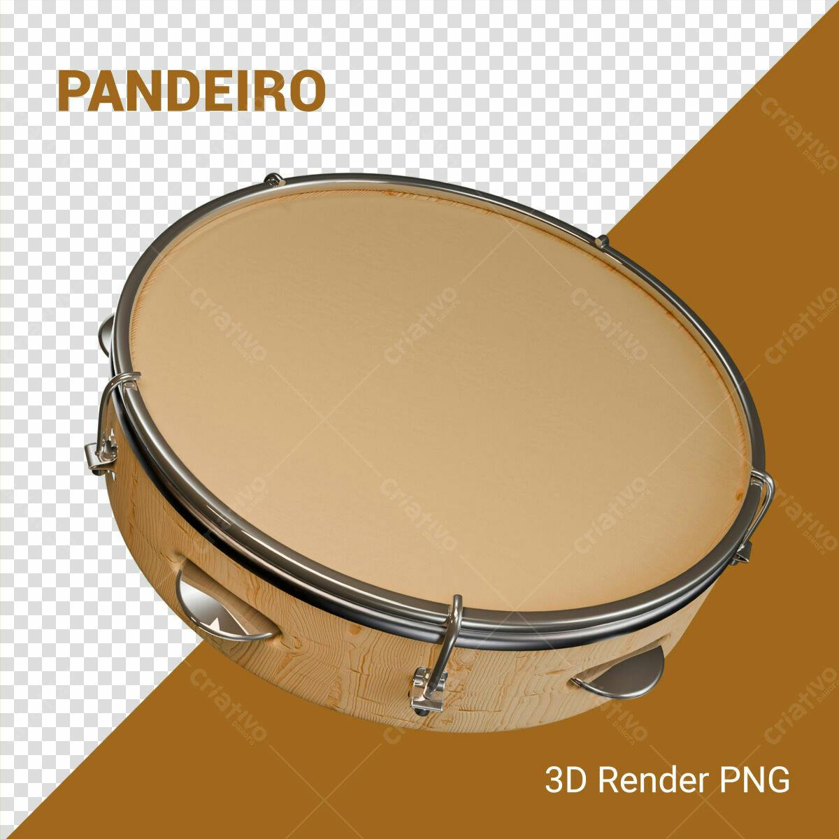 Mockup Pandeiro PSD Editável para Músicos