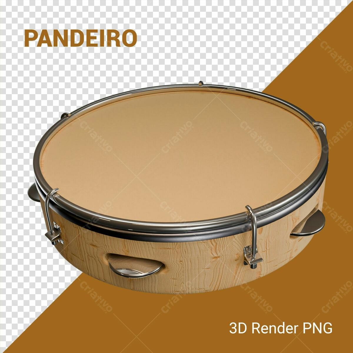 PSD Pandeiro para Festa Junina Editável