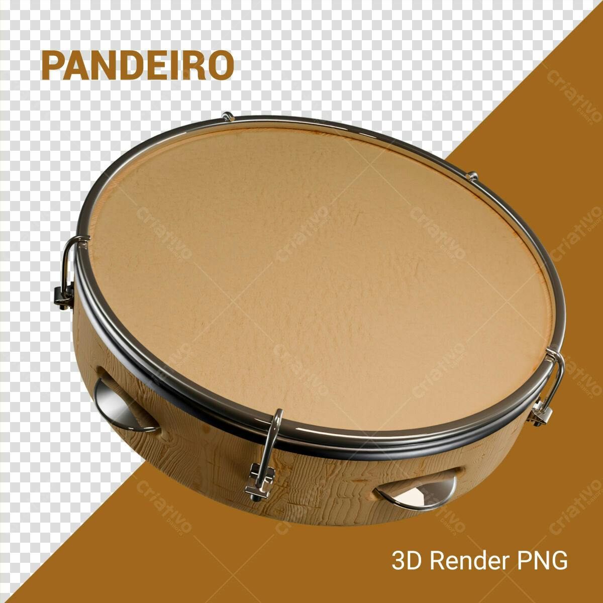 Mockup Pandeiro PSD Editável para Música Brasileira