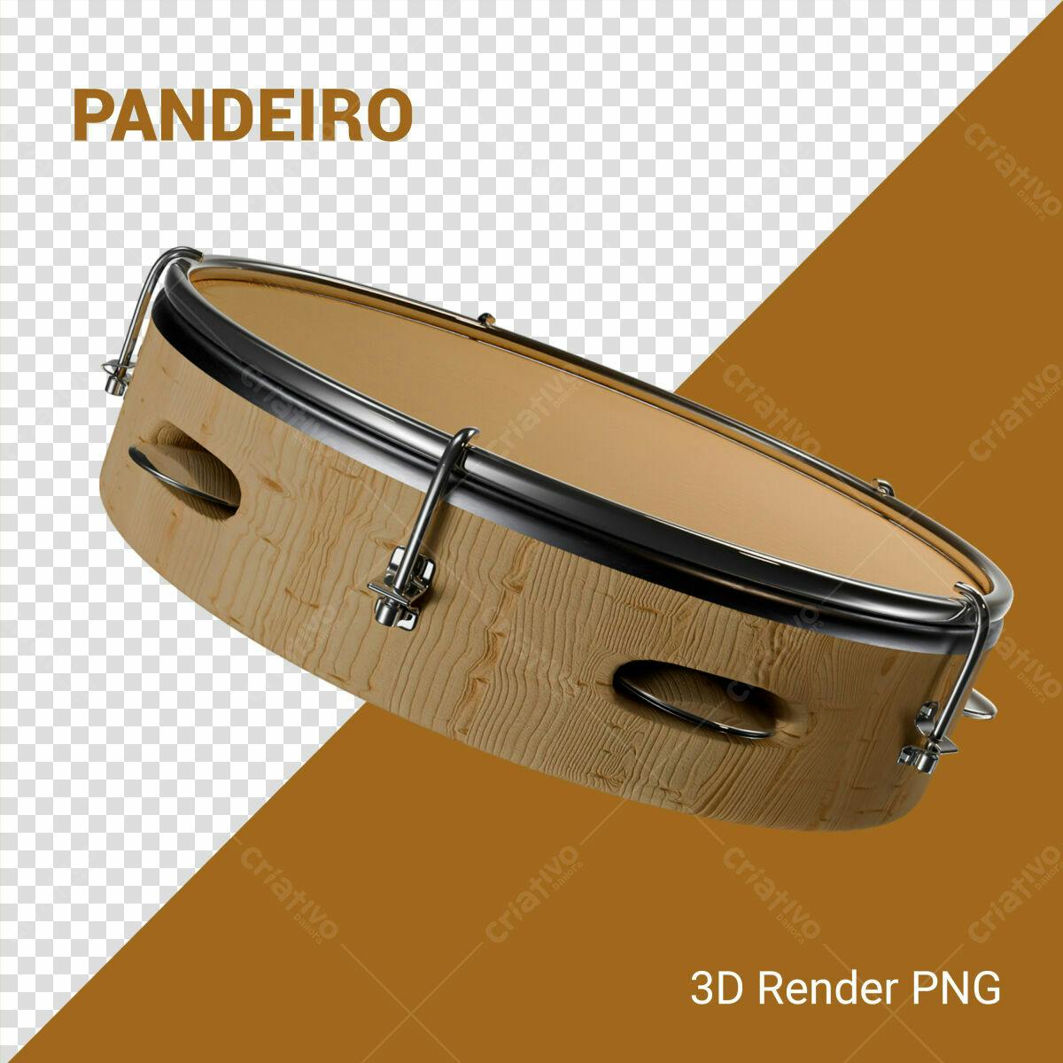 PSD Pandeiro para Festa Junina Editável