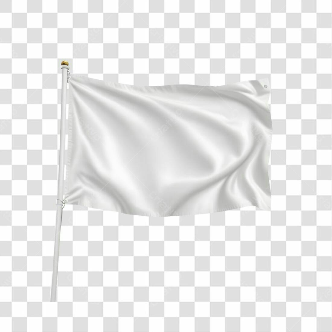 Bandeira Branca PNG com fundo transparente