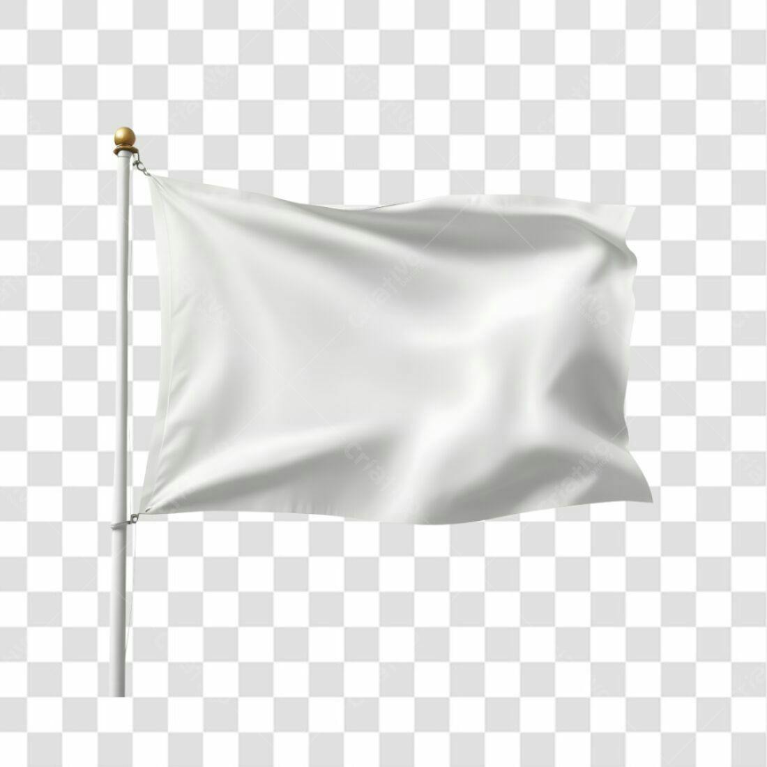 Bandeira Branca PNG com fundo transparente