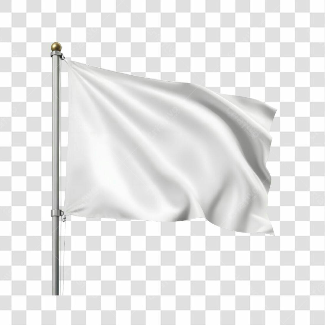 Bandeira Branca PNG com fundo transparente