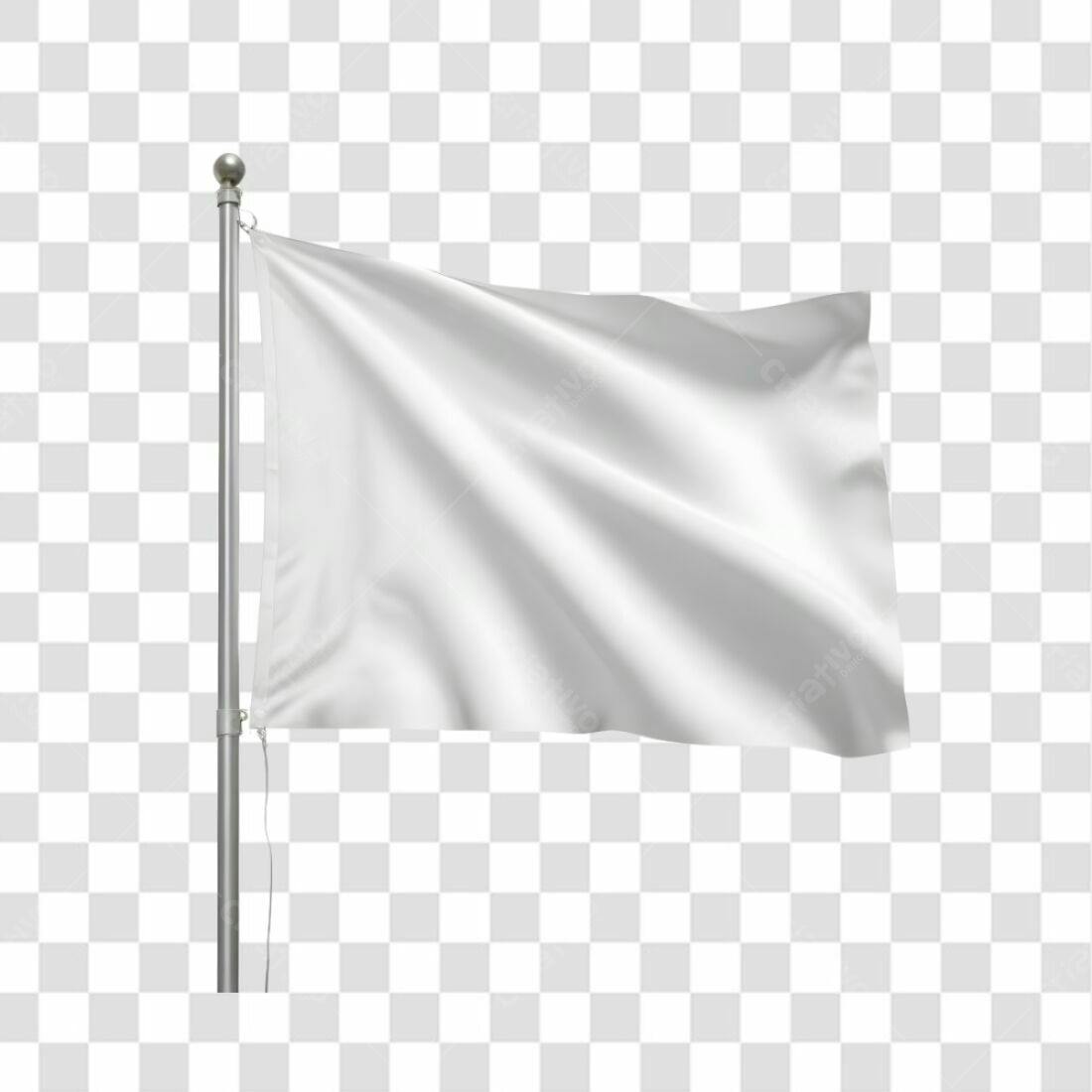 Bandeira branca PNG com fundo transparente