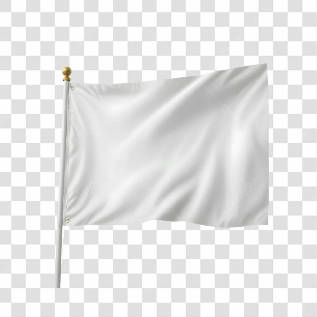 Bandeira Branca PNG com fundo transparente