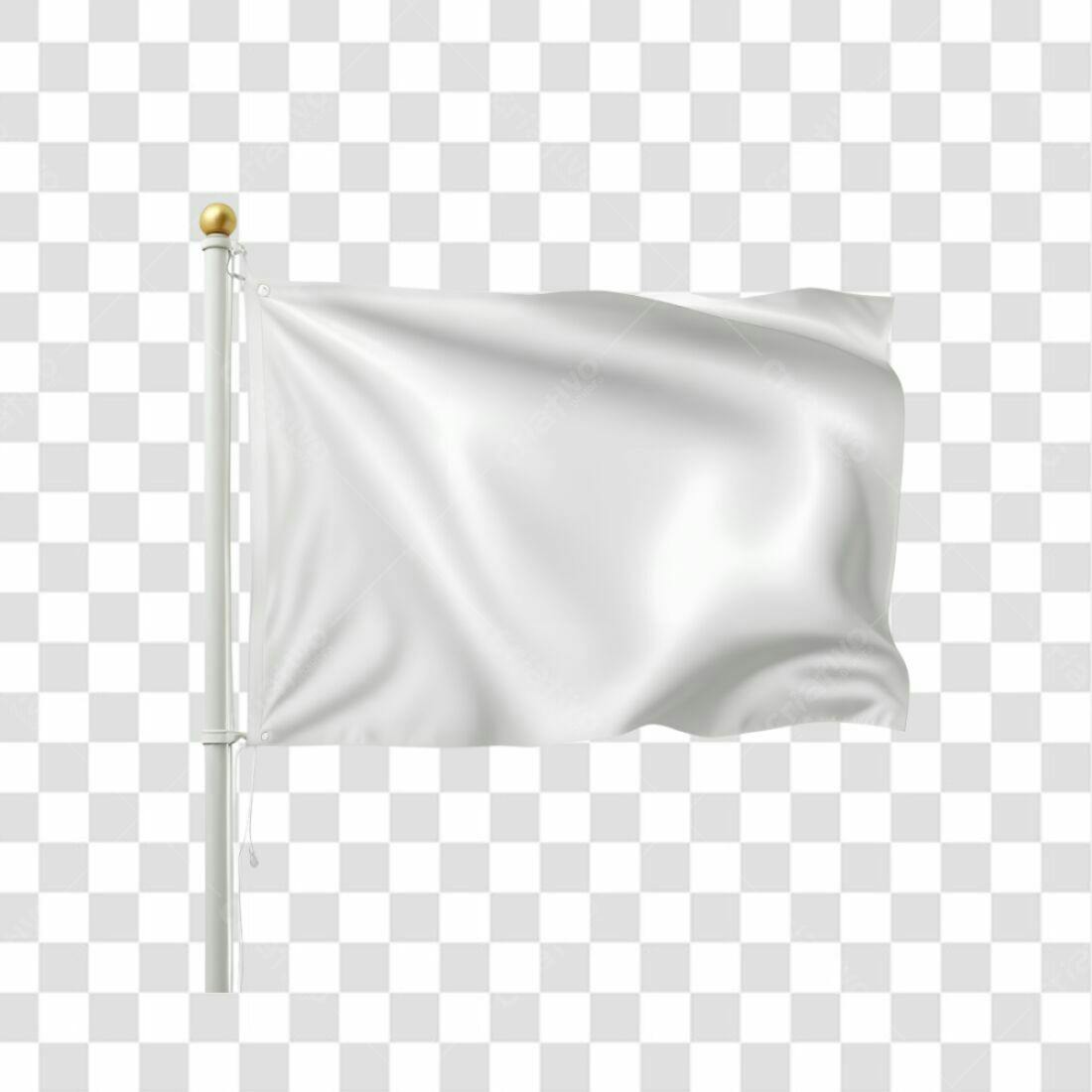 Bandeira Branca PNG com fundo transparente