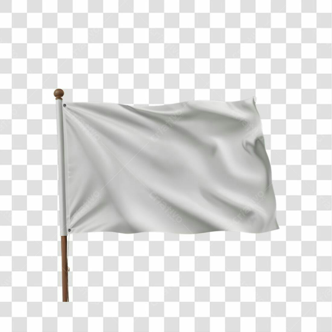 Bandeira Branca PNG com fundo transparente