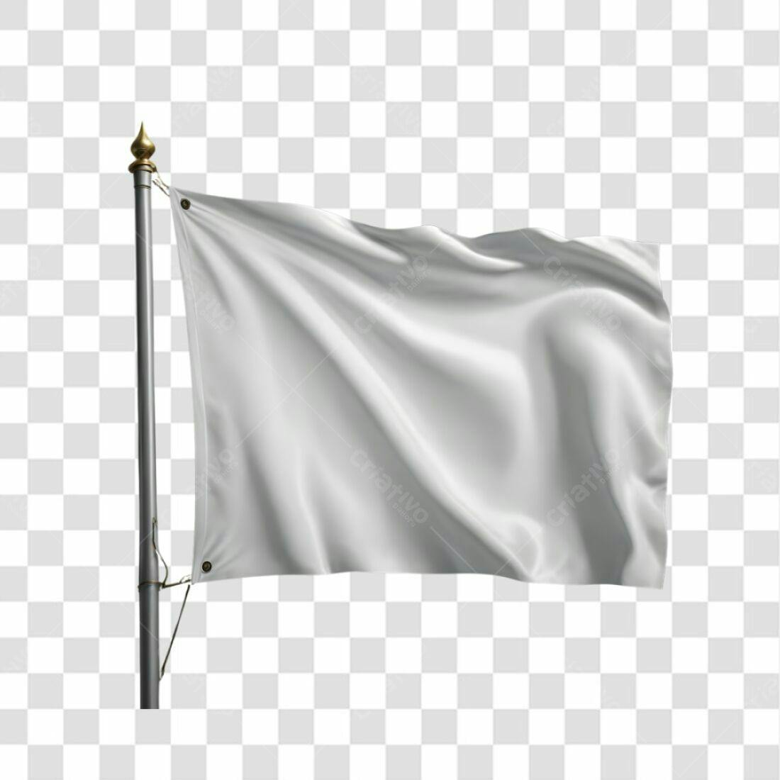 Bandeira branca PNG com fundo transparente