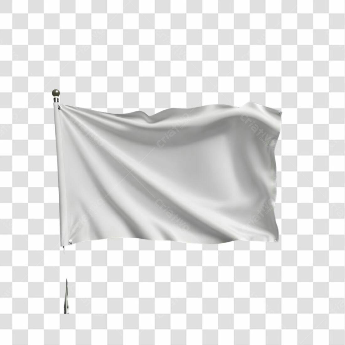 Bandeira branca PNG com fundo transparente