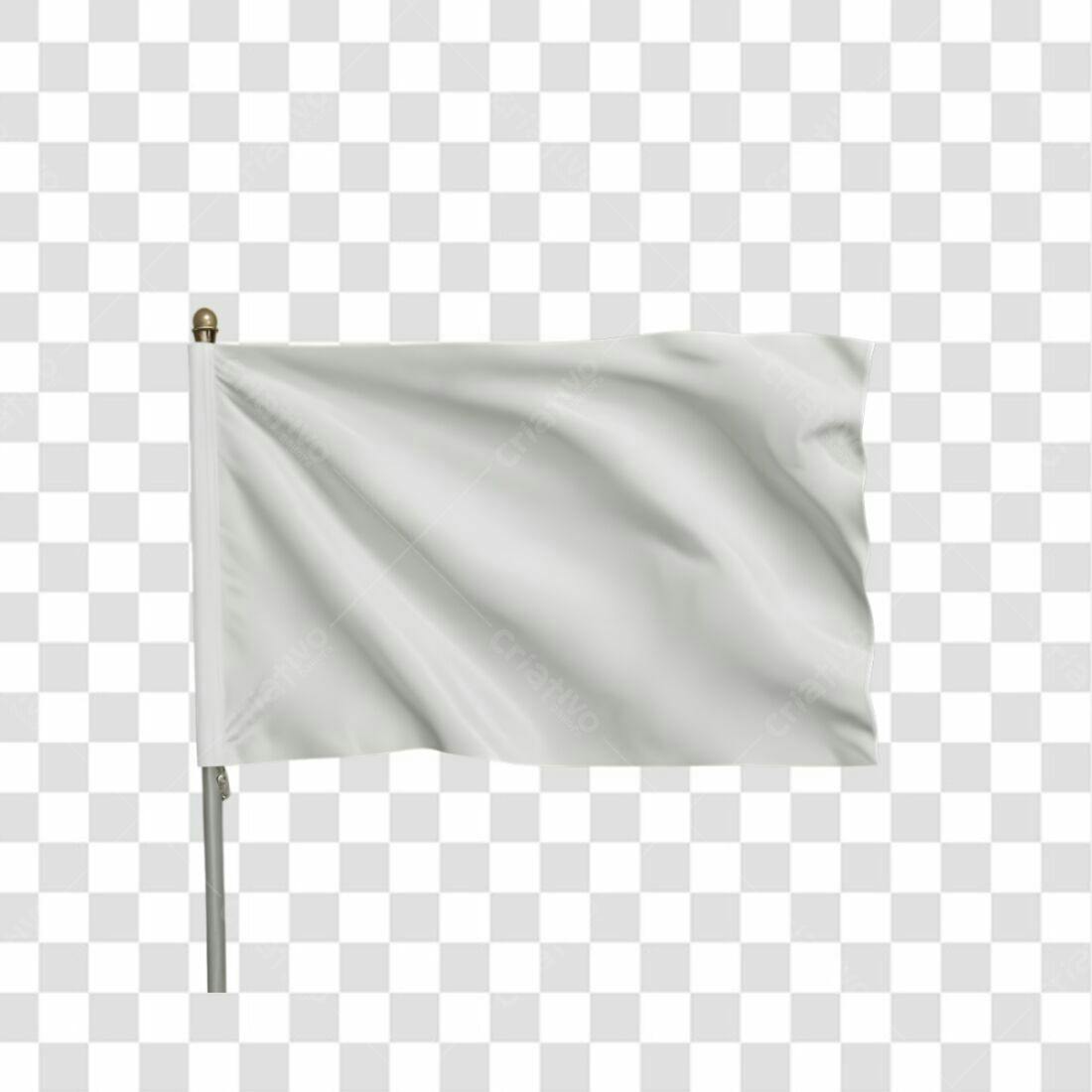 Bandeira branca PNG com fundo transparente