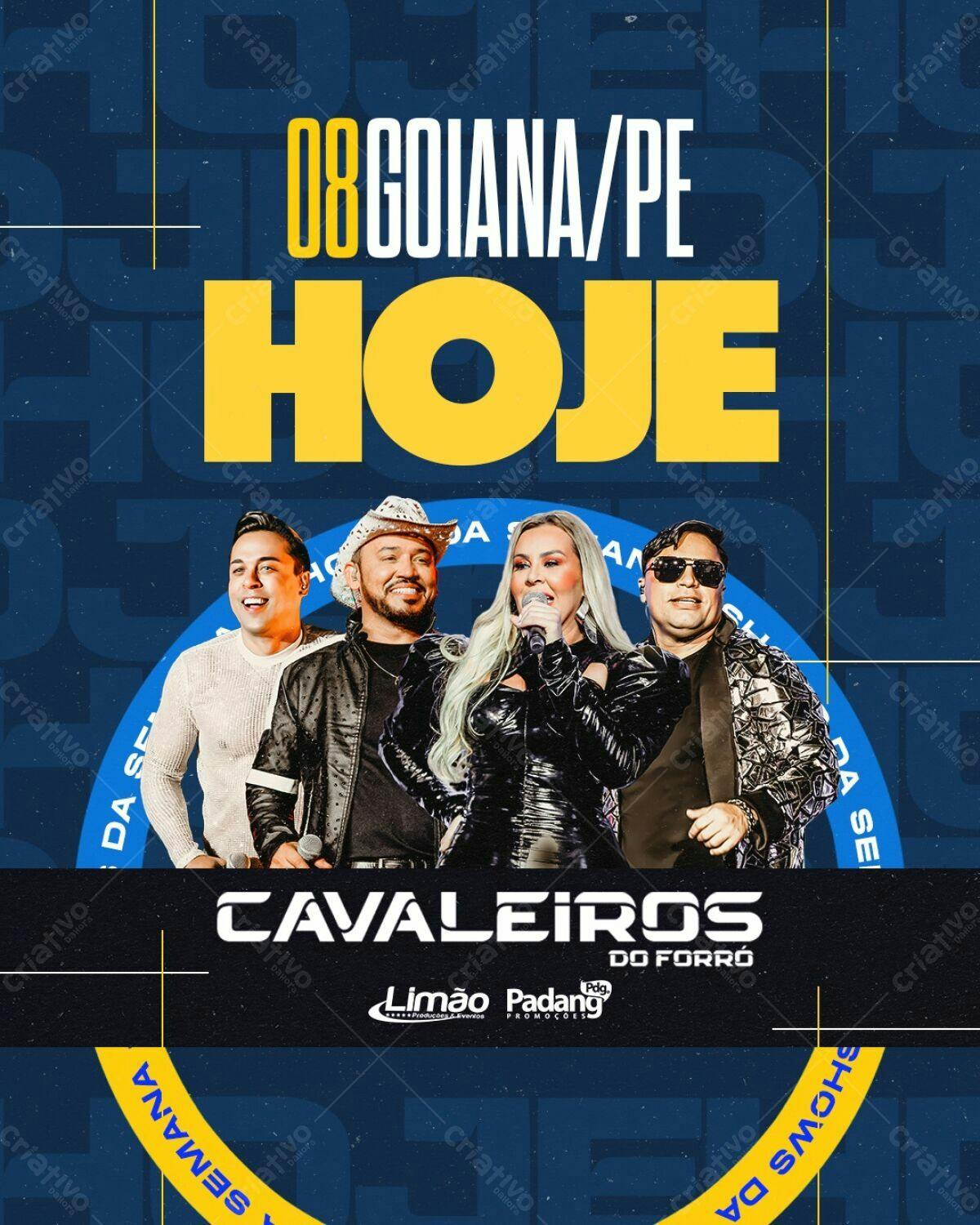 Flyer Cavaleiros do Forró em Goiana/PE PSD Editável