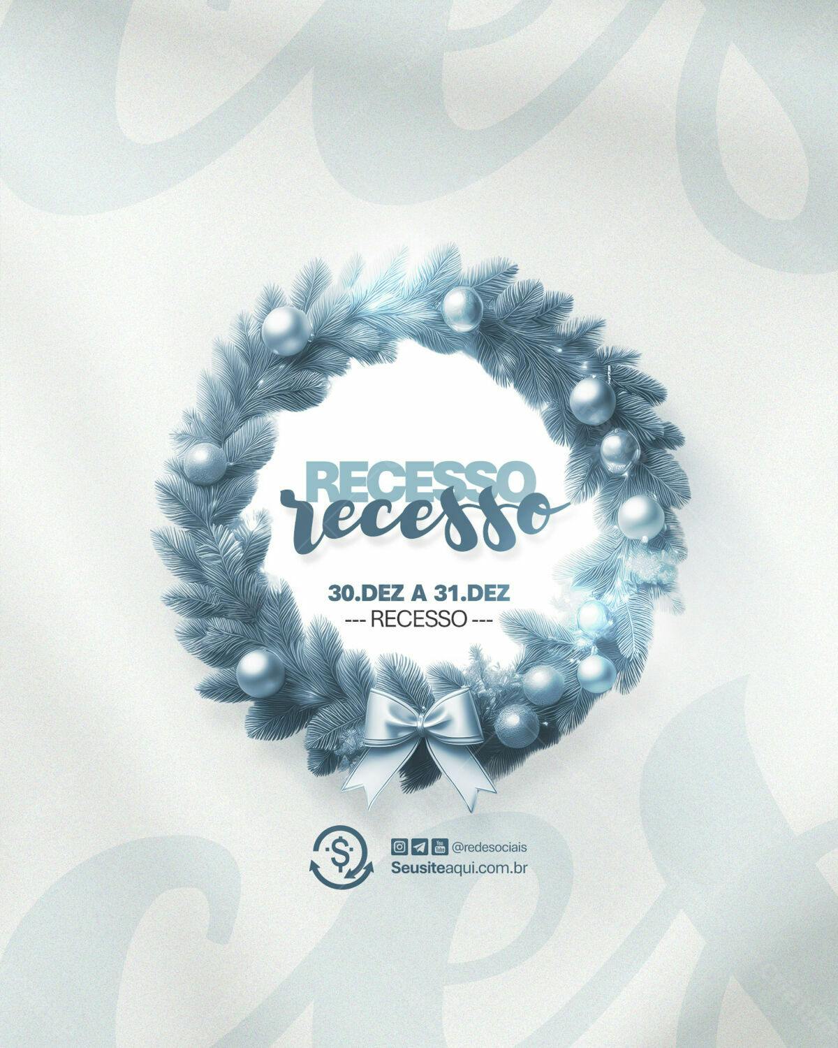 Flyer de Recesso de Fim de Ano PSD Editável
