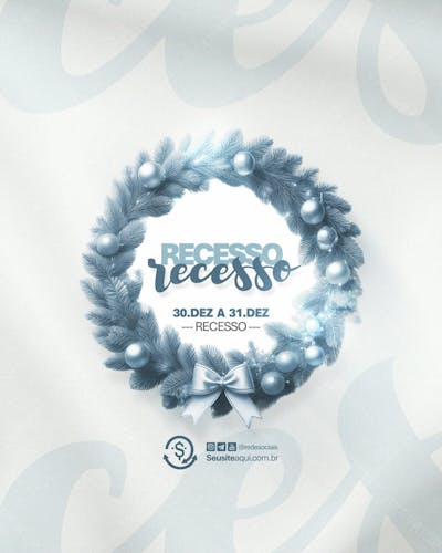 Aviso Informe Horário Comunidado Feliz Natal Ano Novo Social Media Psd Editável