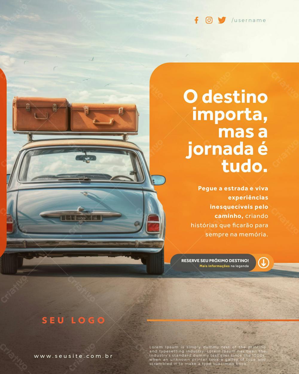 Psd Editável Agência De Viagens O Destino Importa, Mas A Jornada É Tudo 12 24