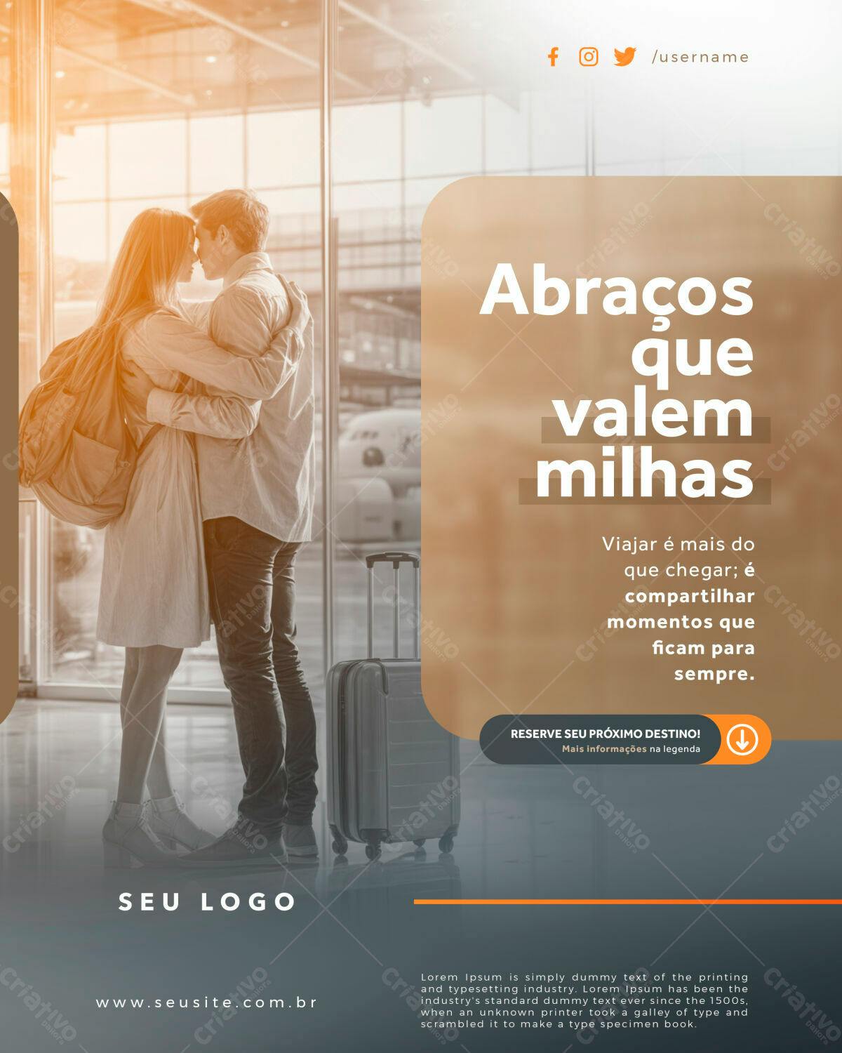 Flyer para Agência de Viagens PSD Editável