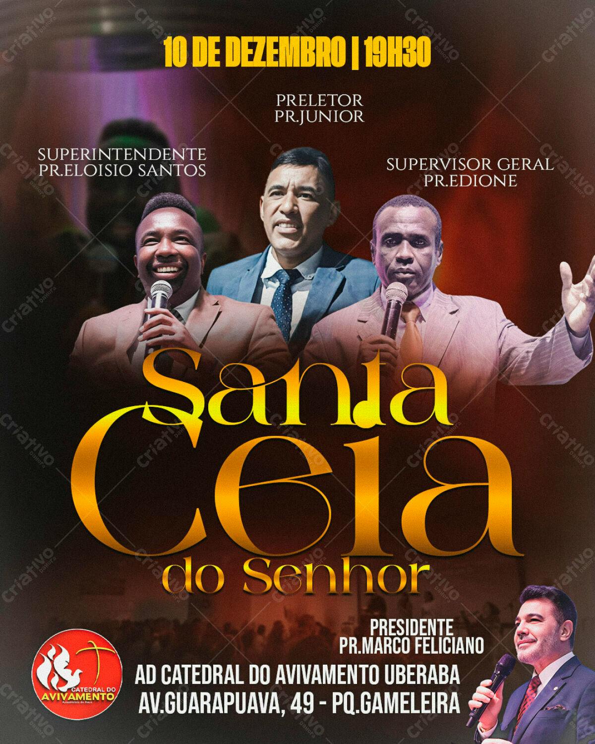 Flyer para Santa Ceia do Senhor PSD Editável