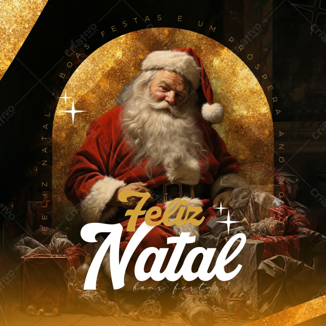 Flyer Natalino com Papai Noel PSD Editável
