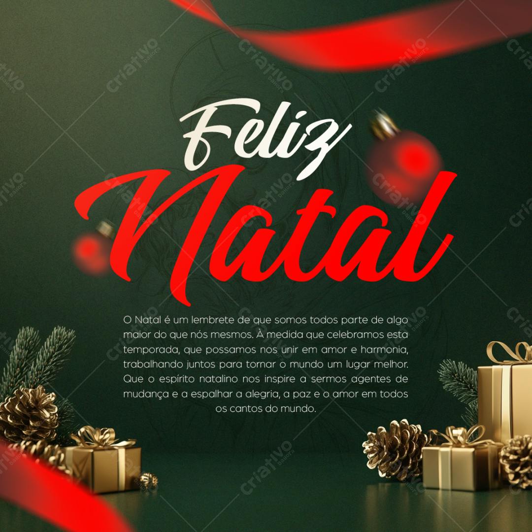 Postagem Feliz Natal PSD Editável