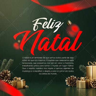 social media com feliz natal é diferenciado