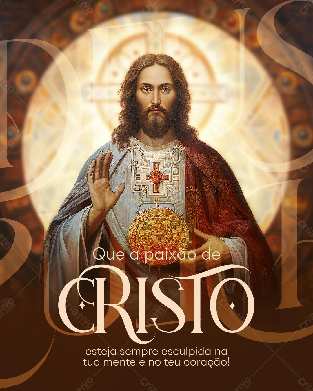 Imagem Religiosa para Dia de Pentecostes PSD Editável