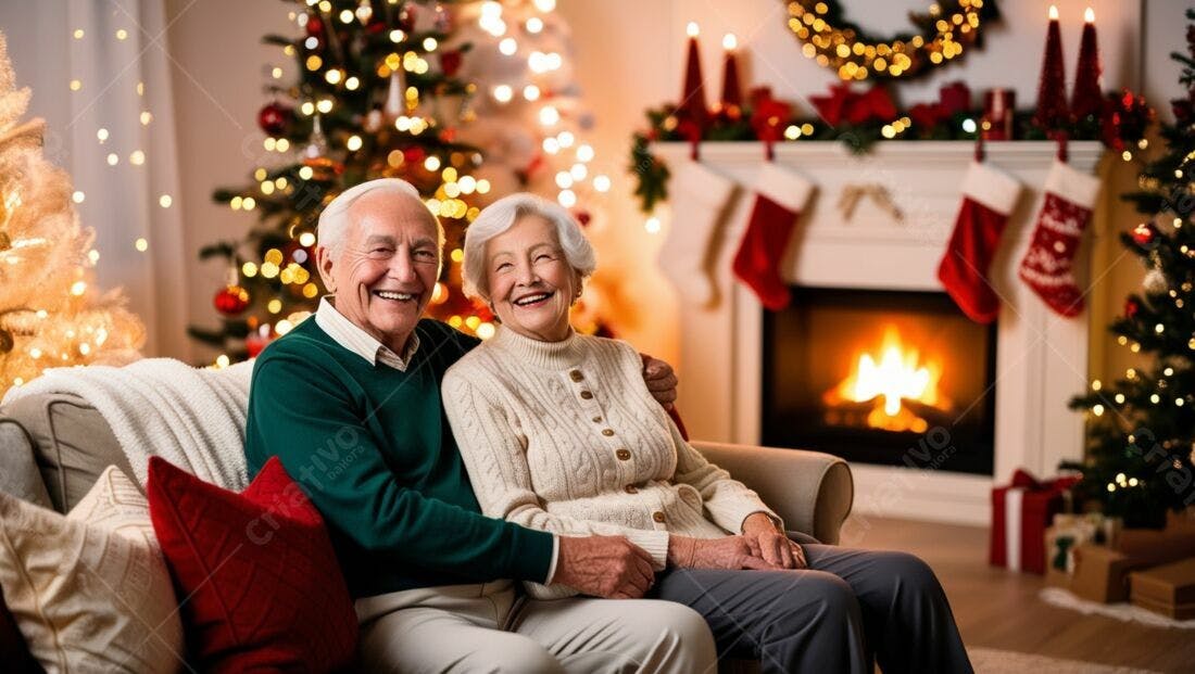 Casal Sênior Feliz Natal