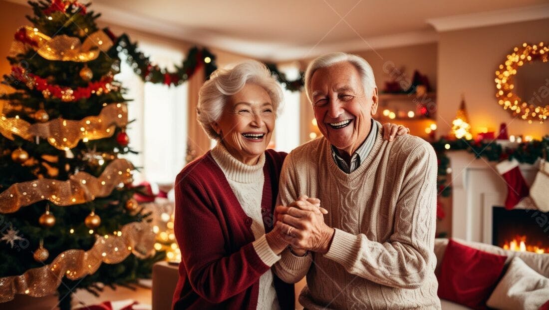 Casal Sênior Feliz Natal