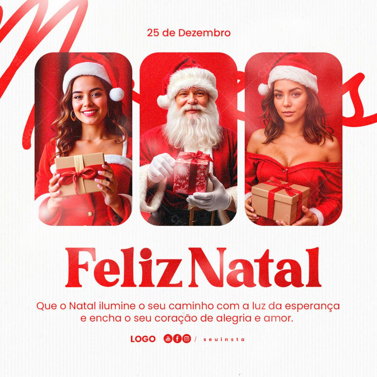 Postagem de Natal PSD Editável