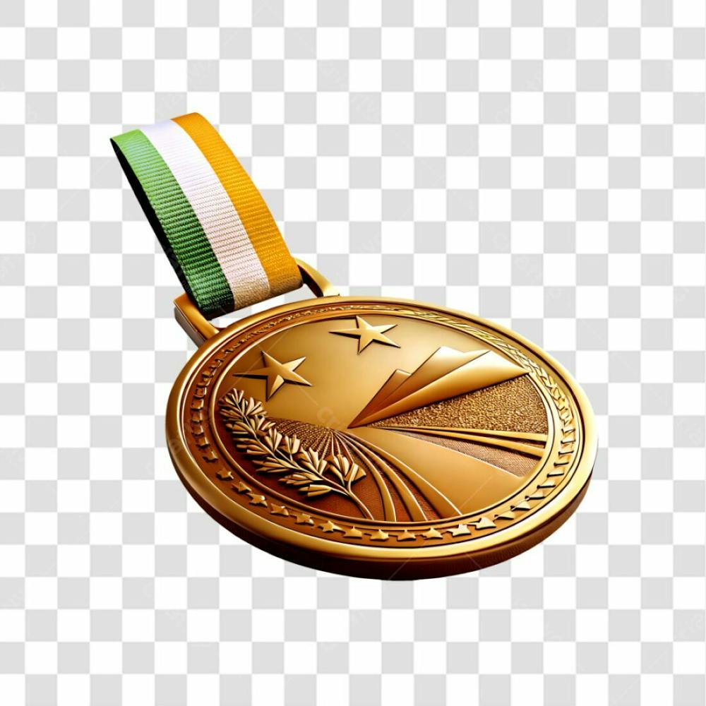 Medalha De Corrida Elemento 3D Para Composição Png Ia