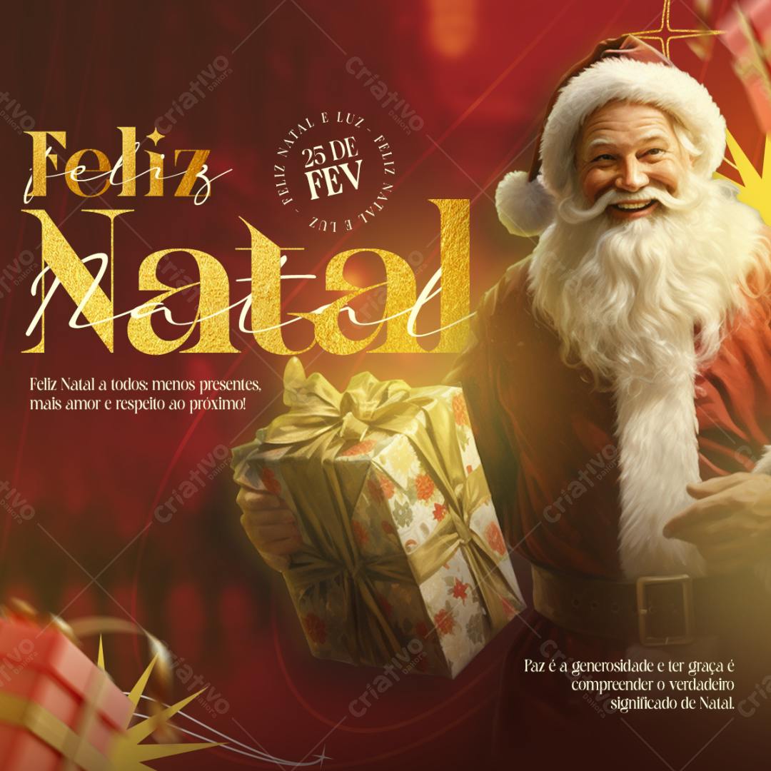 Flyer Natalino com Papai Noel PSD Editável