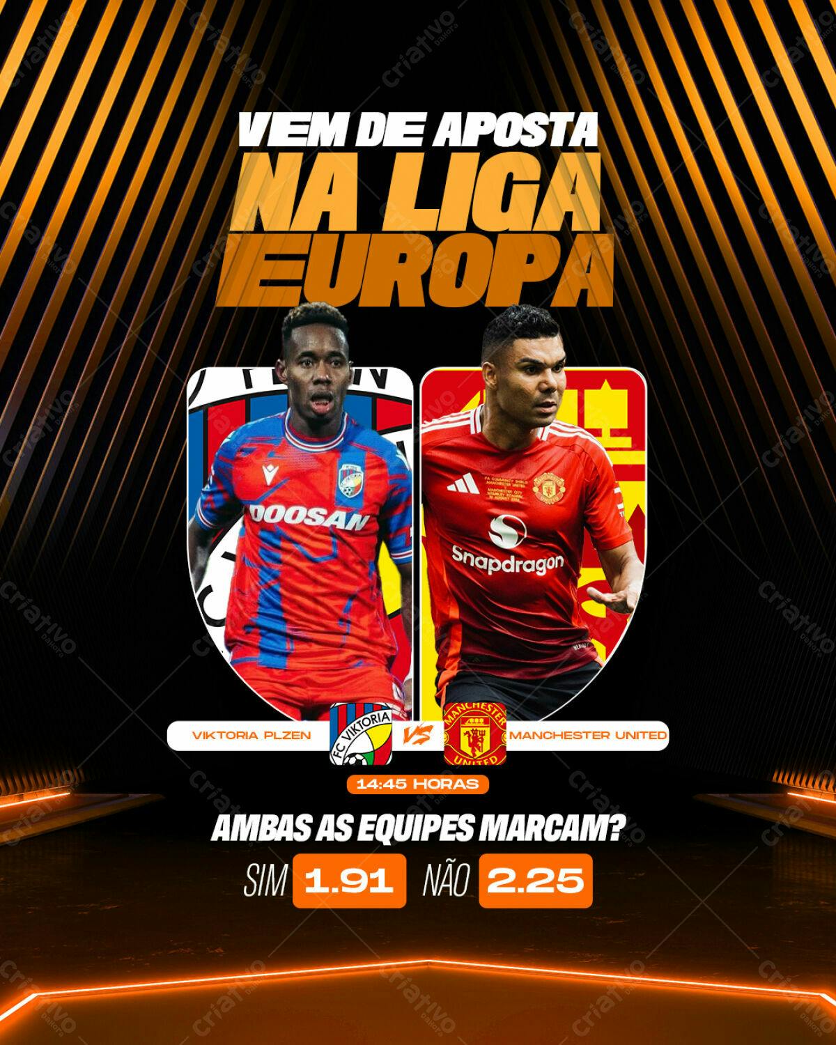 Flyer Liga Europa PSD Editável