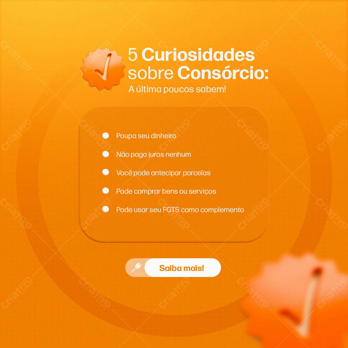 Post para Redes Sociais sobre Consórcio PSD Editável