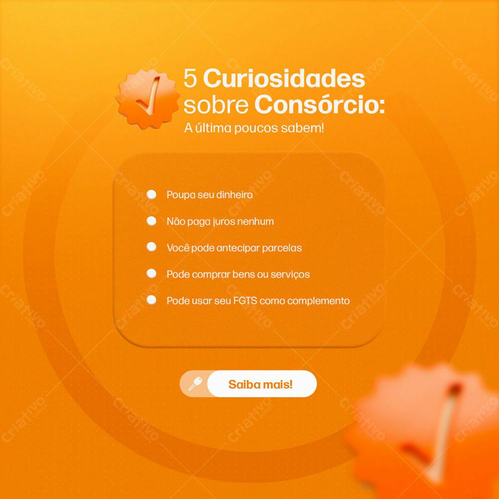 Curiosidades Sobre O Consórcio Social Media Psd Editável