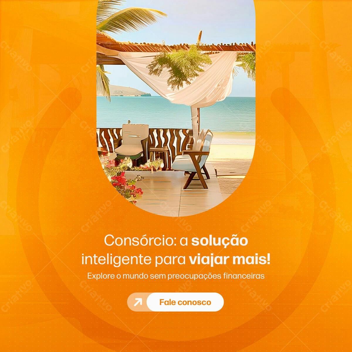 Flyer Consórcio para Viagens PSD Editável
