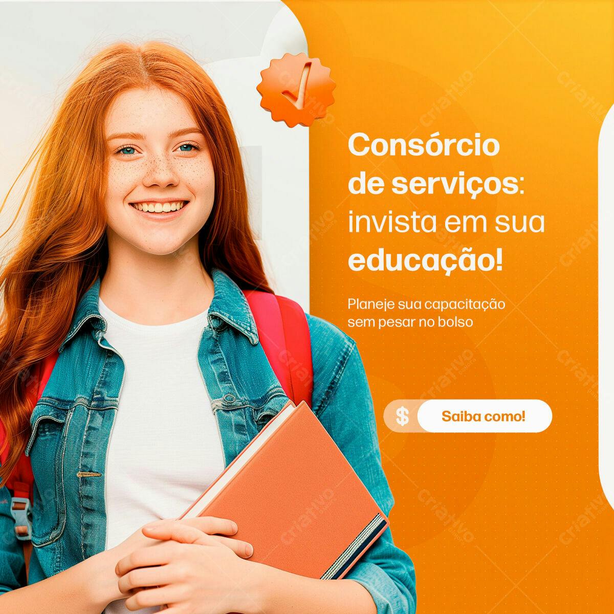 Banner Consórcio Educacional PSD Editável