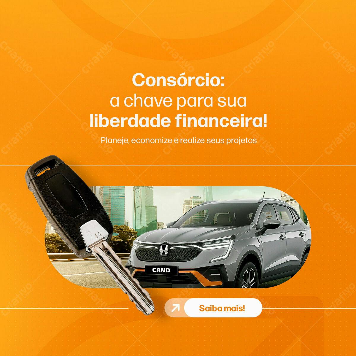 Banner Consórcio para Liberdade Financeira PSD Editável